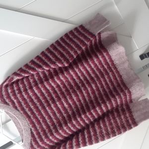 NEW! THEORY BABY ALPACA STRIPE SWEATER..